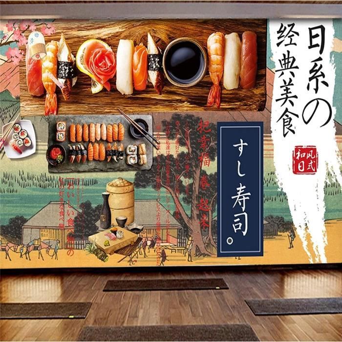 Yimesoy Papier Peint Personnalisé 3D Mural Nouveau Chinois Zen Corde Corde  Poisson Mural Tv Fond Mur Salon Restaurant 3D Papier Peint 120Cm(W)×80Cm(H)