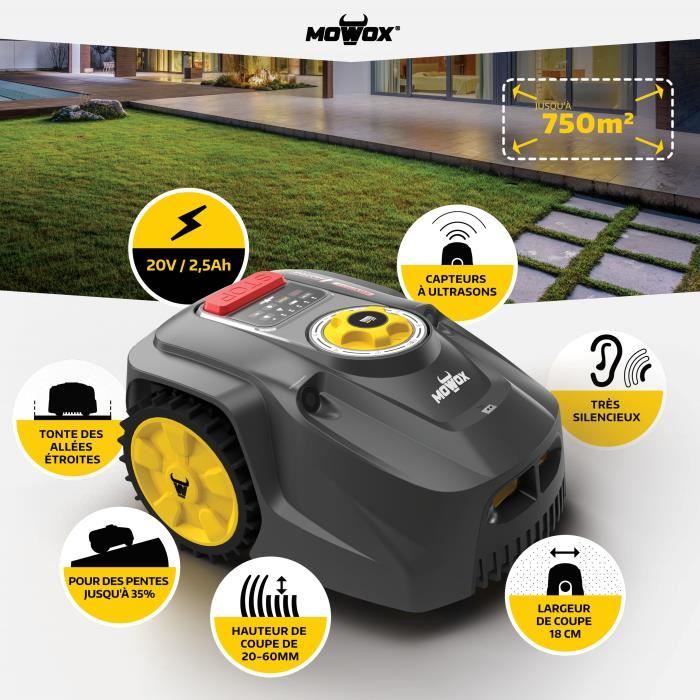 Robot tondeuse Mowox® RM 750 BTUSN MOWOX Autotractée Electrique