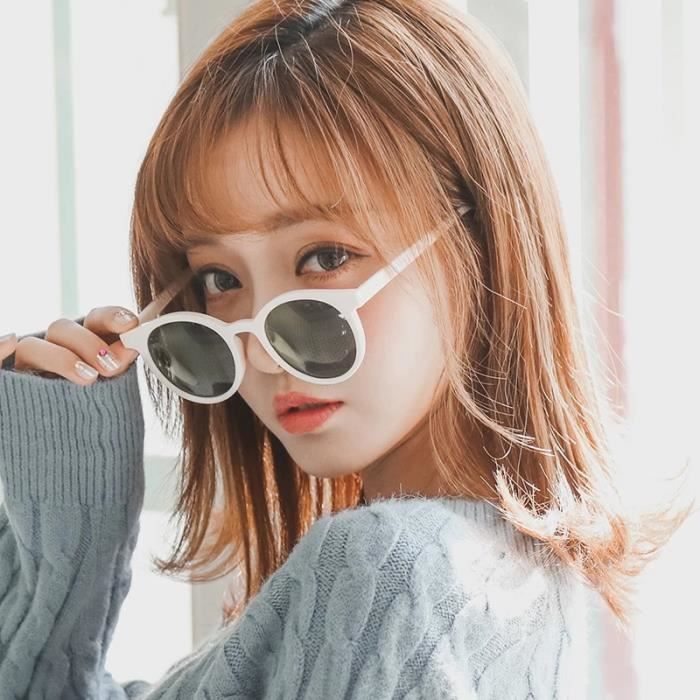 Couleur beige Lunettes de soleil rondes retro pour femmes de styliste Vintage petites lunettes de soleil pou Achat Vente lunettes de soleil Mixte Neuf Cdiscount