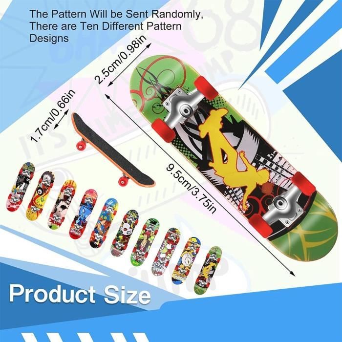 Jeu d'adresse - Mini skate board pour doigt - 9 cm
