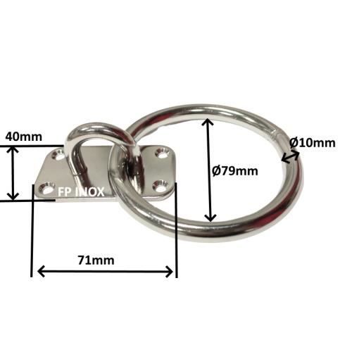 Anneaux Soudés Inox 316 - Lot De 6 Ronds 30mm (Épaisseur 4mm) Sourcing Map