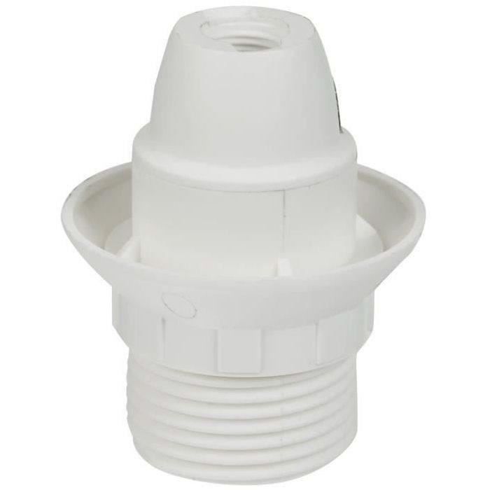 Lot De 3 Douilles E14 Blanc 23x60mm Avec Pas M10 - Marque Uxcell, Pour Ampoules, Neuf