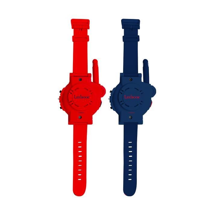 Montre 2 en 1 Walkie Talkie SpiderMan 200m LEXIBOOK Rouge