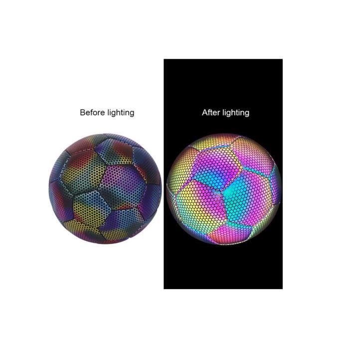 BestAlice Ballon de football phosphorescent à LED, taille 4 et taille 5, ballon de football lumineux pour jeux de nuit et entraînement, cadeaux