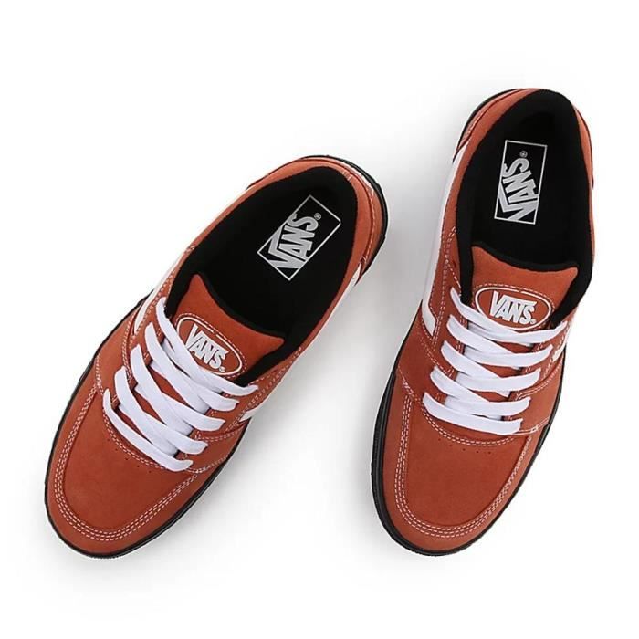 Baskets Vans Fairlane Orange Femme Daim Nubuck Lacets Orange Cdiscount Chaussures