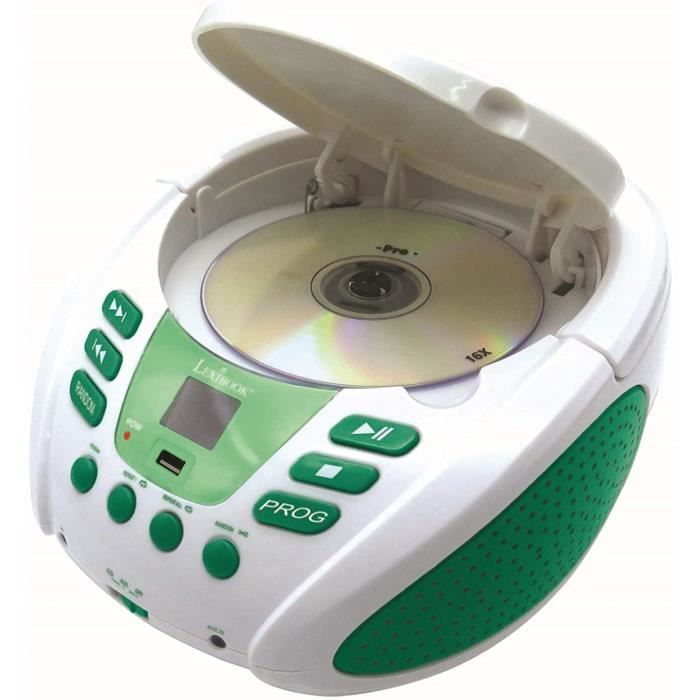 Lexibook- Radio Lecteur CD Animaux pour Enfant, Entrée Line-in, Port USB,  Prise Micro, MP3, Vert/Blanc, RCD108ANX - Cdiscount Jeux - Jouets