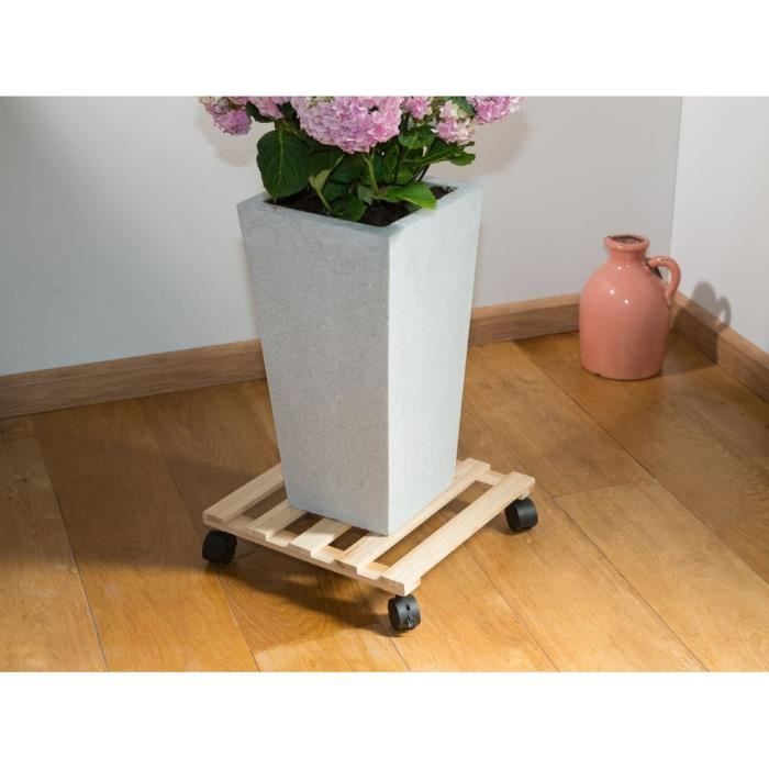 SSEHCWAN Support de plantes à roulettes, ajustable 15-35cm Support de plantes à roulettes avec roulettes verrouillables pour pot de fleurs extérieur intérieur