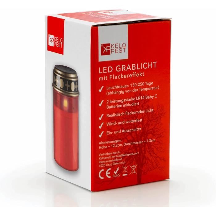 Lampe Funéraire En Verre Blanc 24 Cm Avec 5 Bougies De Recharge - HS Candle