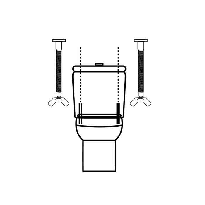 Kit de vis pour réservoir de chasse d'eau de WC - Vis pour réservoir de  chasse d'eau - Kit de vis pour réservoir de WC et ronde[115] - Cdiscount  Bricolage