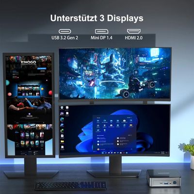 GEEKOM Mini Air 12【N100】 GEEKOM Air12 Mini PC, avec Intel Twin Lake N150, 16Go DDR5 RAM