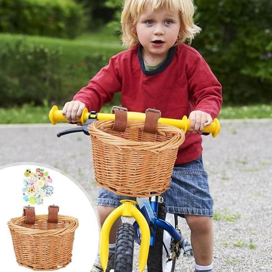 Panier Velo Enfant, Tricotage à la Main Panier de Guidon de Vélo