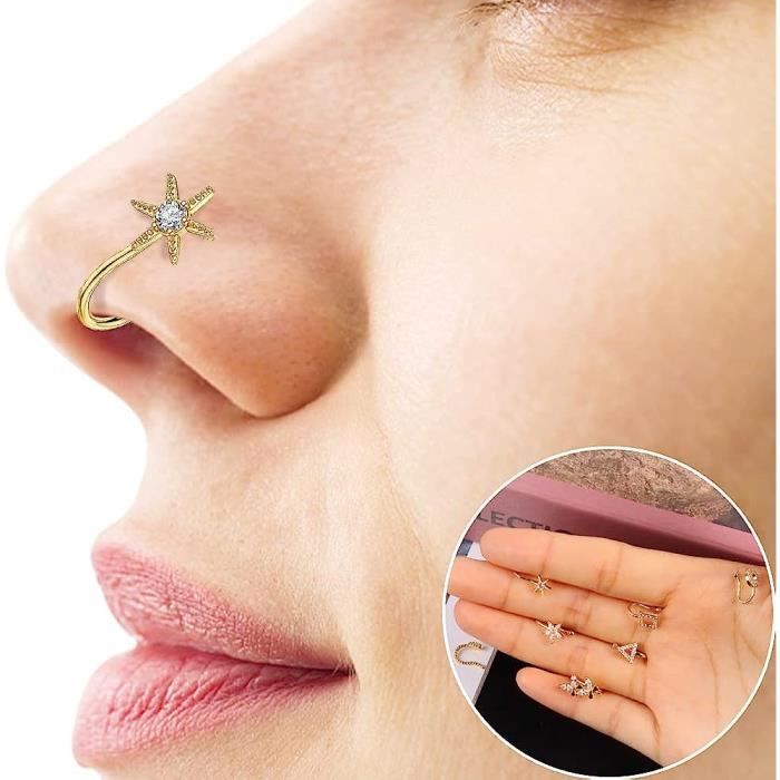 Faux nose piercing top
