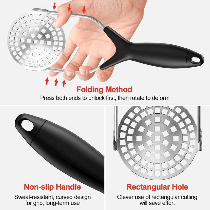 Inox Presse Purée Ail Terre Moulin Fruits Légume Cuisine - Maison