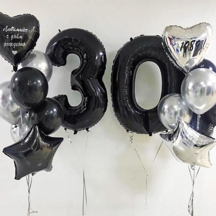Ballons Mylar Aluminium Anniversaire chiffre 20 ans