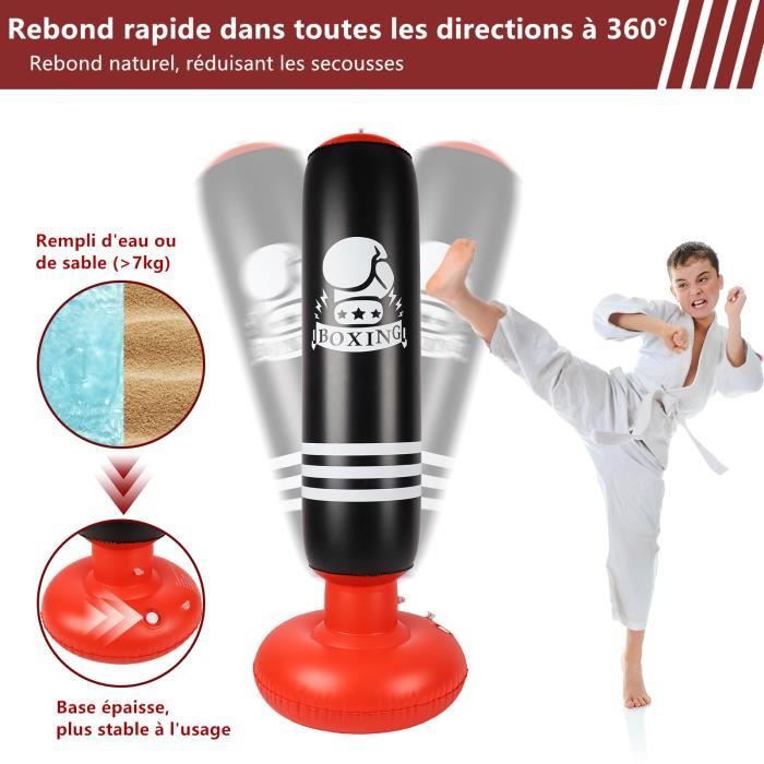 DREAMADE Sac de Frappe Boxe sur Pied, Punching-Ball sur Pied avec Hauteur  Réglable&Gants, Balle de Boxe Debout, pour Salon, Gymnase - Cdiscount Sport