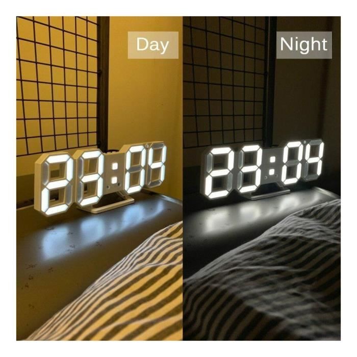 Horloge murale numérique silencieuse de 30 cm, horloge murale élégante