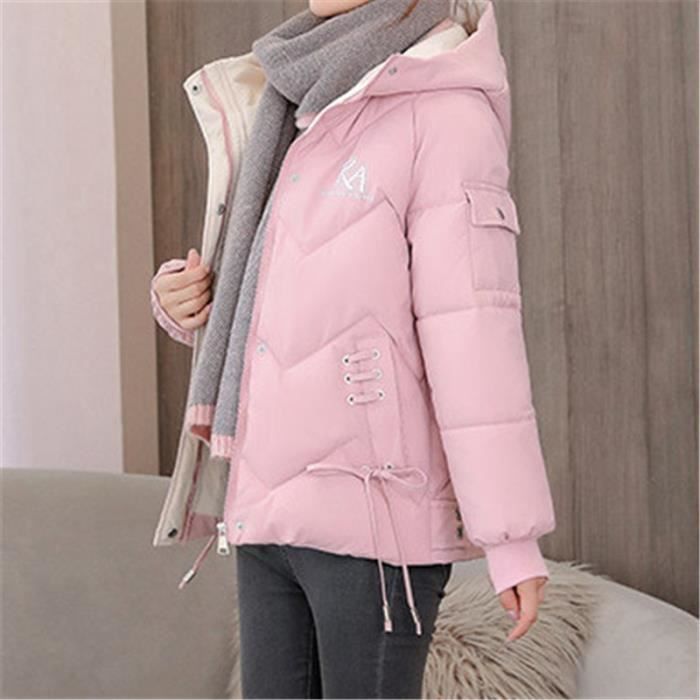 DOUDOUNE Femme 2020 Nouvelle Court Ample mode Loisir Vetements en coton Rose GO Rose Cdiscount Pret a Porter