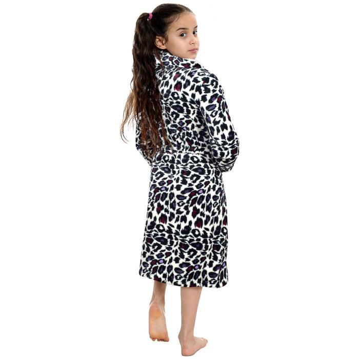 Robe De Chambre Polaire Fille Ado 7-14 Ans - Peignoir Capuche Sherpa, Ceinture, Ultra Doux, Cadeau Cosy