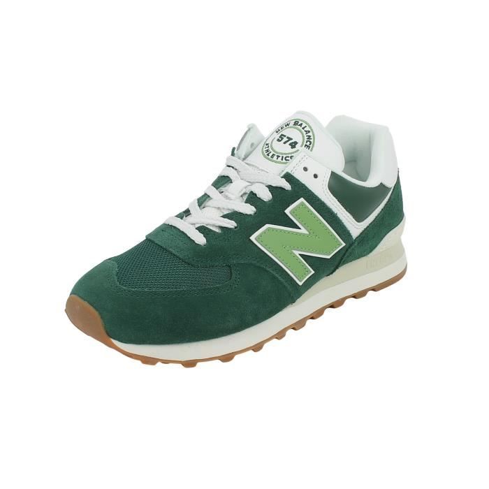 Sneaker NEW BALANCE 574 Athletics Green Textile Lacets Vert Vert Cdiscount Chaussures