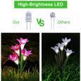 extérieur Lampes solaires de Jardin 8 Lily Fleur Multicolore Changer LED Lampes solaires à Piquet Jardin, terrasse, Jardin,-3