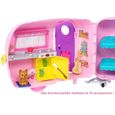 Barbie Famille Coffret mini-poupée Chelsea avec sa voiture et sa caravane, figurine chiot et accessoires, jouet pour enfant, FXG90-3