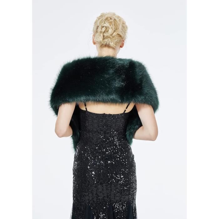 Chale Etole Fourrure De Femme Mariage Hiver Echarpe Cape Sur Robe De Soiree Mariee Demoiselle D Honneur 1920S Gatsby Flapper J18642 Cdiscount Pret a Porter
