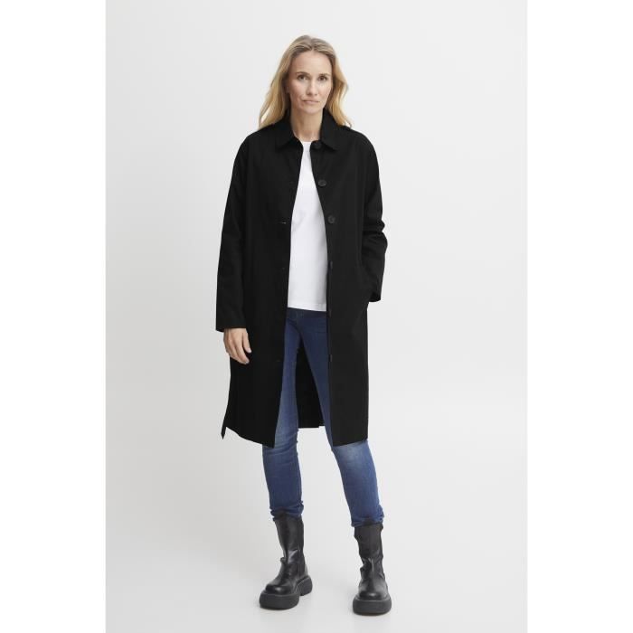 Trench femme fransa Cassie 1 black S Black Cdiscount Pr t