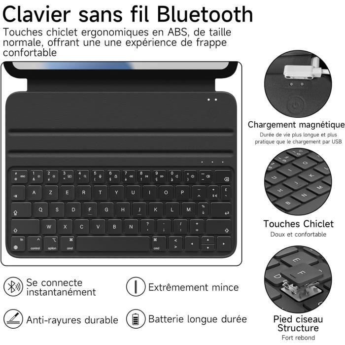 Étui De Clavier Pour Ipad 9E Génération 10.2 | Clavier Pour Ipad 8E