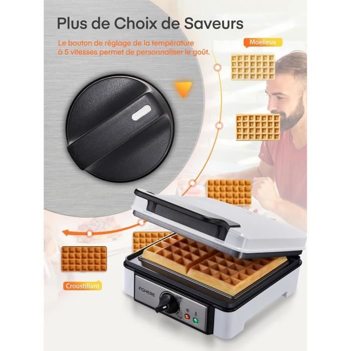 Gaufrier 1200w champagne Lagrange 019133 - Gaufrier et croque-monsieur - Achat & prix