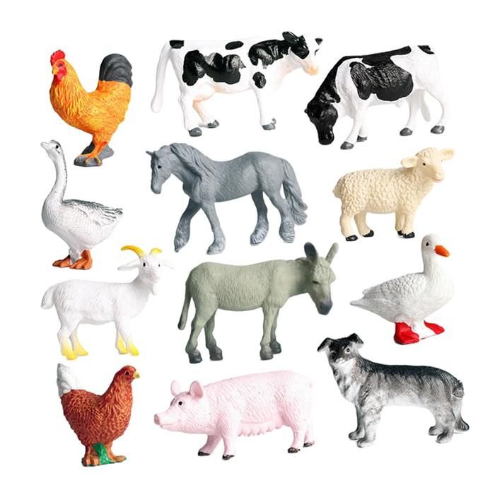Lot De 12 Figurines Animaux De La Ferme – Réalistes Et Résistantes – Jouet éducatif PVC Pour Enfants Dès 3 Ans