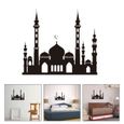 1pc décoratif Pratique Rétitilisable Musulman stickers - lettres adhesives decoration murale - tableau - cadre photo - sticker-0