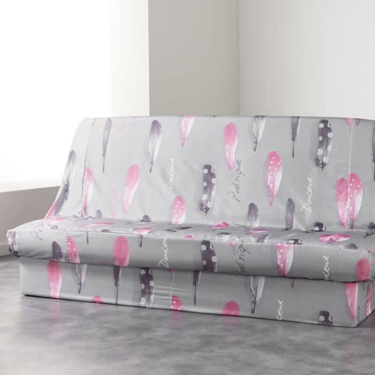 Housse Clic Clac Plume Poetique Gris Bande De Socle Achat