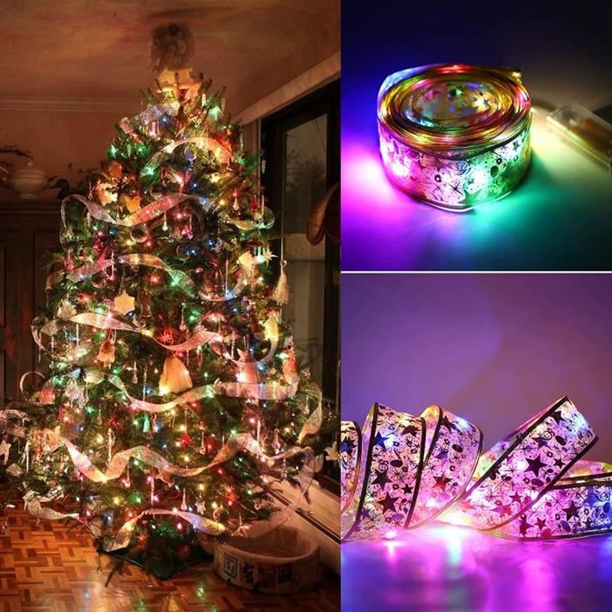 Guirlande Lumineuse pour Sapin de Noël, décoration de Sapin de Noël