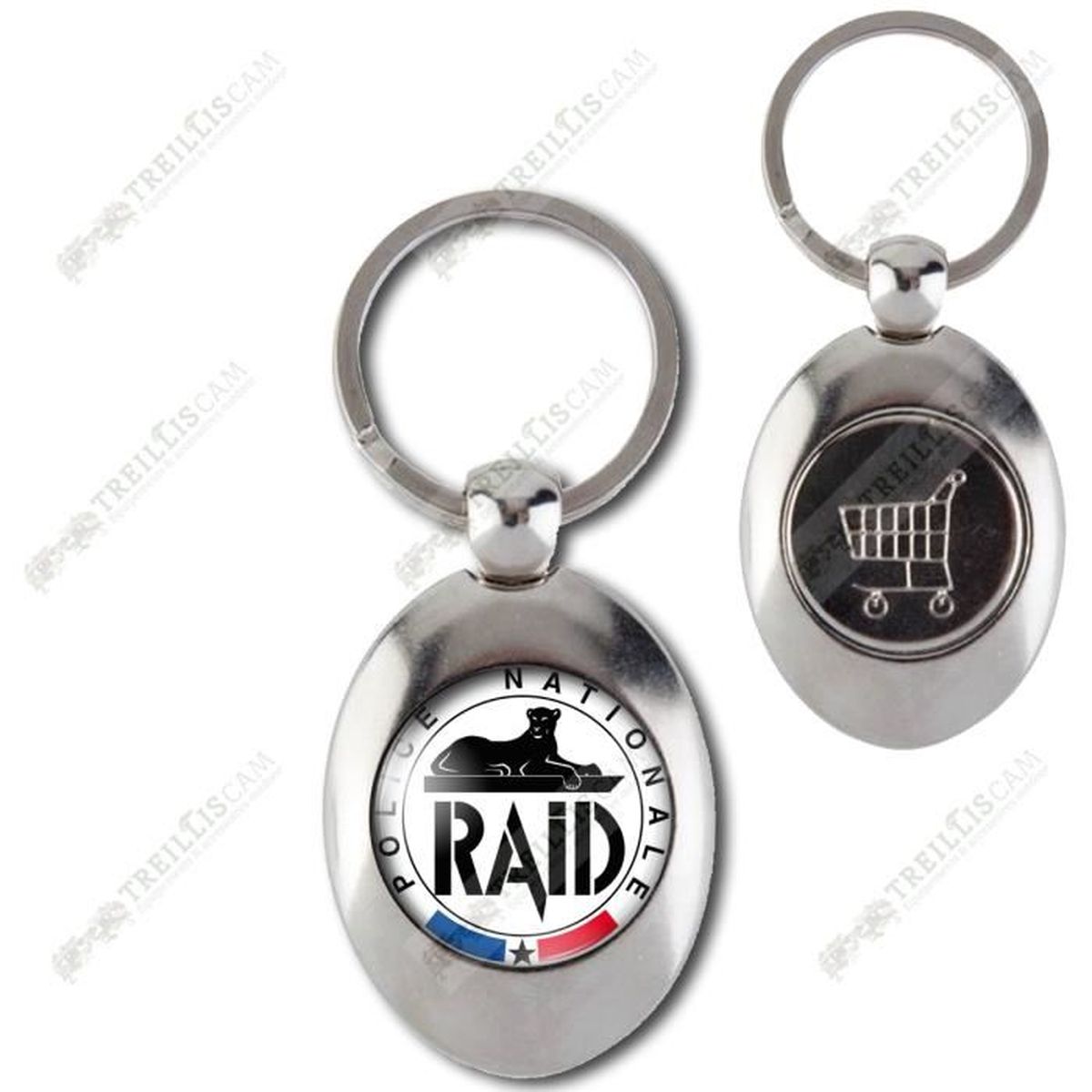 porte cle metal police raid police nationale jeton caddie cdiscount bagagerie maroquinerie
