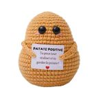 Peluche Patate Positive Fait-Main Cadeau Collegue Secret Santa Bureau Original - Travail Motivation Amis Noel