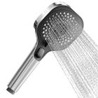 BRAND Pommeau de Douche COBBE Carré 3 Modes Haute Pression Économie Deau Douche Salle de Bain - Noir/Chromé