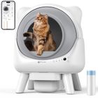 Litiere Chat Autonettoyant 60L-AMICURA X1-Sécurité 10X,Contrôle des Odeurs 15 Jours,avec APP-Blanc