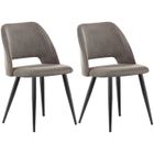 WAFTING Lot de 2 Chaise de Salle à Manger en Velours,Chaise Rembourrée avec Pieds Indépendants,Marron