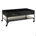 Table basse - ATMOSPHERA - Sevin - Effet loft industriel - 4 tiroirs clapets