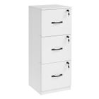 VASAGLE Meuble de Bureau, Support pour Imprimante, avec 3 Tiroirs Verrouillables, Tringles Réglables, Compatible avec Formats A4, Blanc