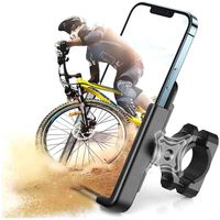 Wozinsky Support de téléphone en métal pour vélo scooter noir (WBHBK3)