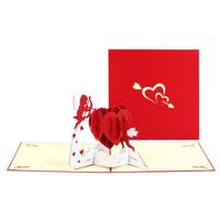 DAMILY® 3D Pop Up Carte de Voeux avec Enveloppes, Carte de Vœux Créative pour divers cadeaux de vacances - forme d'amour de Cupidon