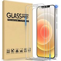 Verre Trempé pour iPhone 12 Pro Max [3 Pièces], Protection Ecran [Ultra Transparent] [Anti Rayures]