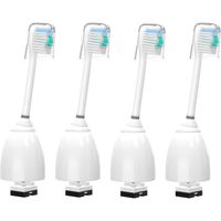 Ensemble de têtes de brosse à dents 4 pièces compatible avec les têtes de brosse à dents électriques Philips essence, Elite, Xtreme