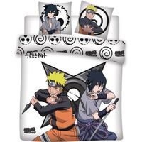 Naruto - Parure de Lit double Manga, Housse de couette 240x220 cm, 2 Taies d’oreiller 63x63 cm