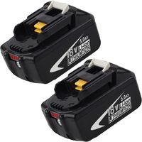 2Pack 18V 5.0Ah Packs de Batterie Remplacement pour Makita Batterie 18V BL1850B BLBL1815 BL1845 LXT400 Outil électrique sans Fil