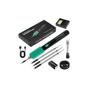 Station De Fer à Souder Numérique Sans Fil 100W – Kit Avec Pince, écran, Pointe Conique, VKE