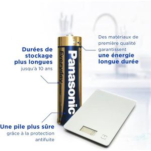 PILES Piles Alcaline - Batteries Pile Everyday Power Aaa Lr03 15 V Paquet 40 Dans Un Emballage Sans Plastique Une Éne