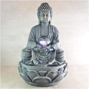FONTAINE INTÉRIEURE Fontaine d'intérieur Bouddha Zen 33cm avec boule e