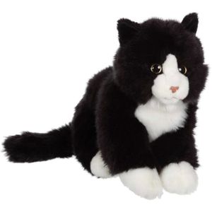 PELUCHE Gipsy Toys - Chat Mimiz - 28 cm - Noir & Blanc